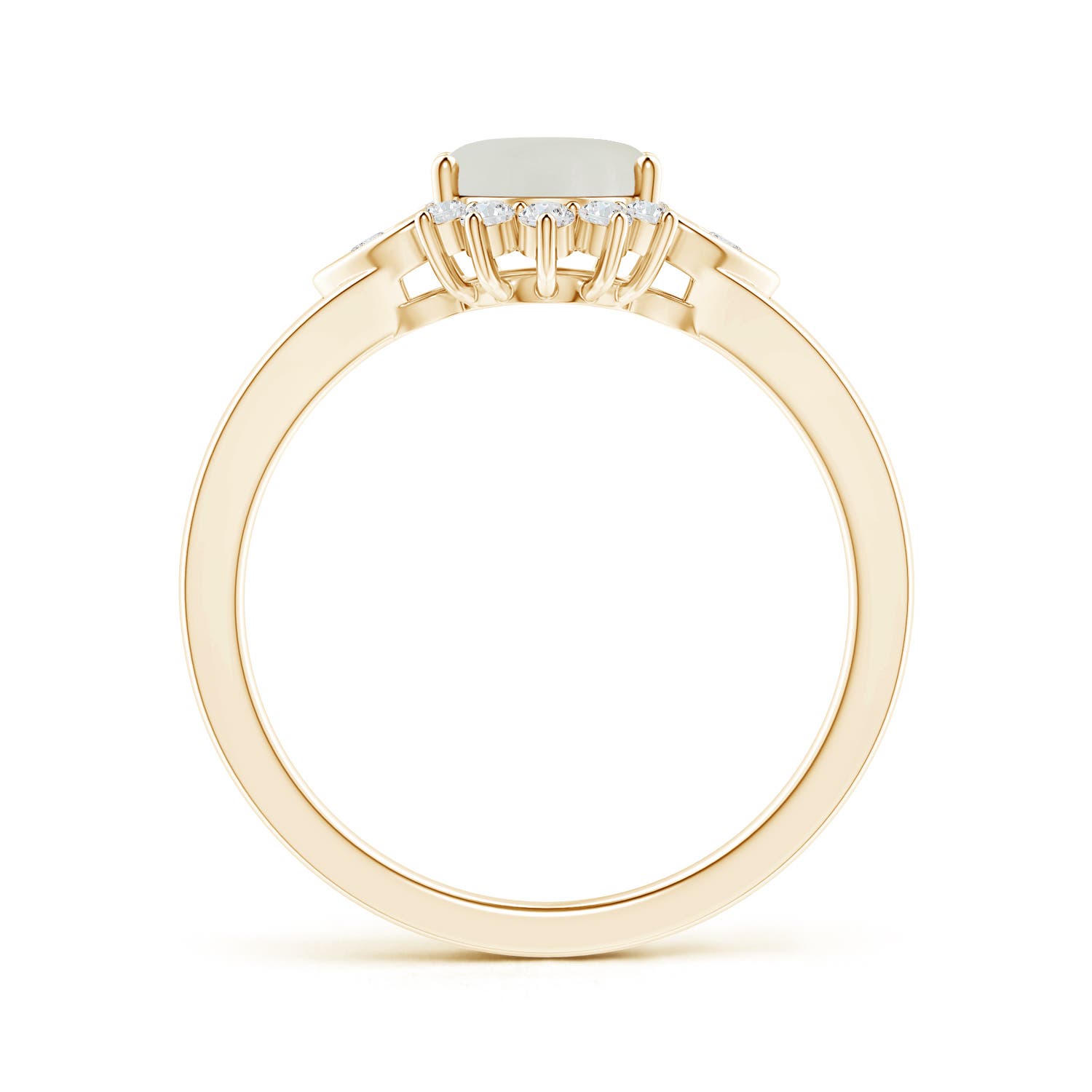 AAAA - Moonstone / 1.29 CT / 14 KT Yellow Gold