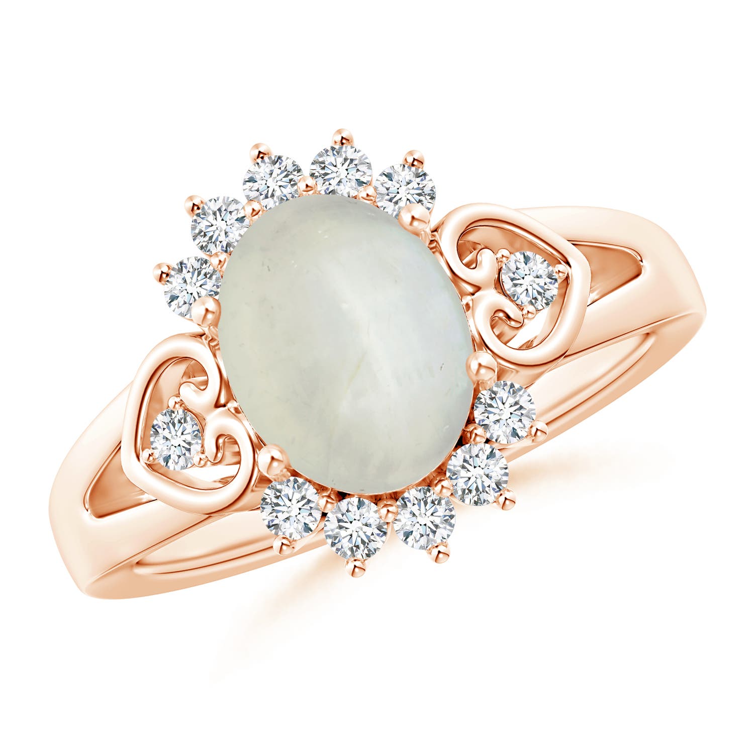 AA - Moonstone / 2 CT / 14 KT Rose Gold