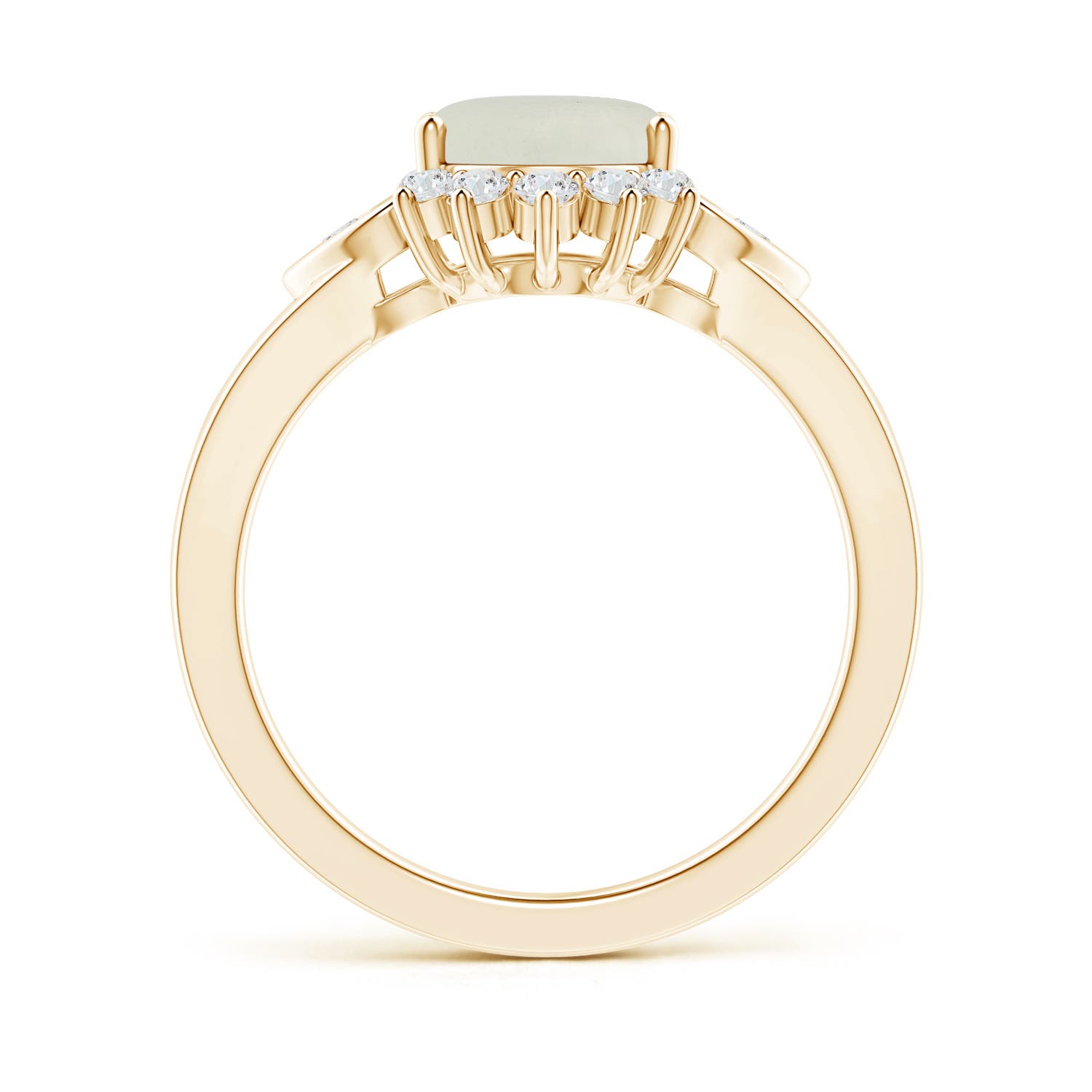 AA - Moonstone / 2 CT / 14 KT Yellow Gold