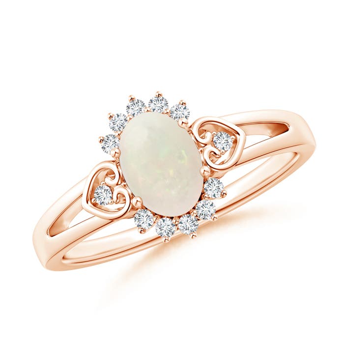 A - Opal / 0.57 CT / 14 KT Rose Gold