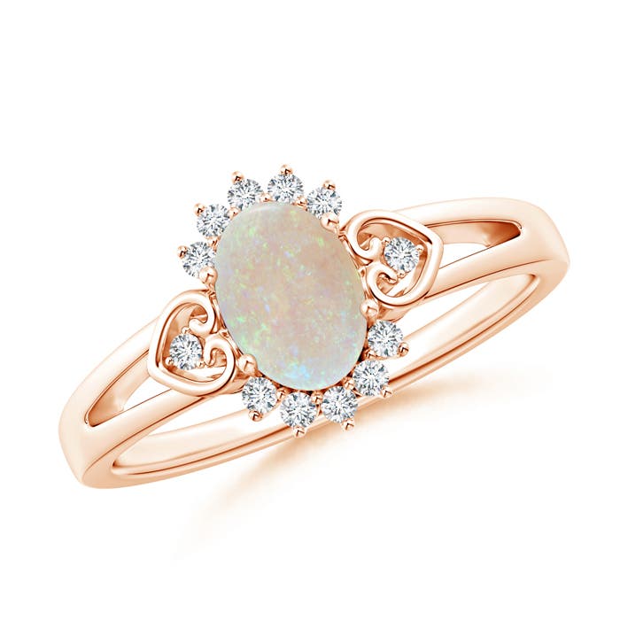 AA - Opal / 0.57 CT / 14 KT Rose Gold