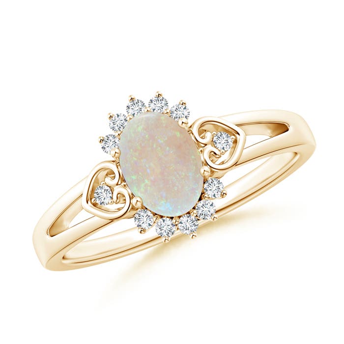 AA - Opal / 0.57 CT / 14 KT Yellow Gold