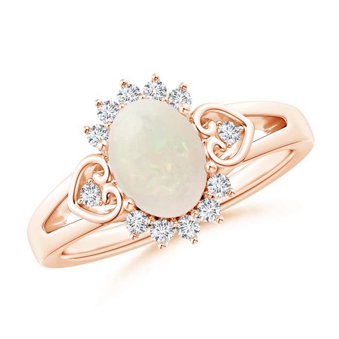 A - Opal / 0.99 CT / 14 KT Rose Gold