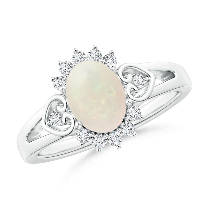 A - Opal / 0.99 CT / 14 KT White Gold