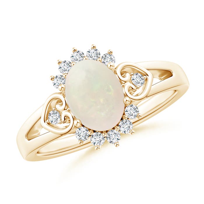 A - Opal / 0.99 CT / 14 KT Yellow Gold