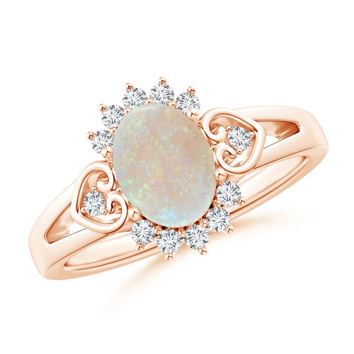 AA - Opal / 0.99 CT / 14 KT Rose Gold