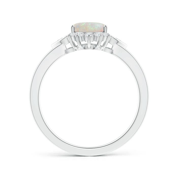 AA - Opal / 0.99 CT / 14 KT White Gold