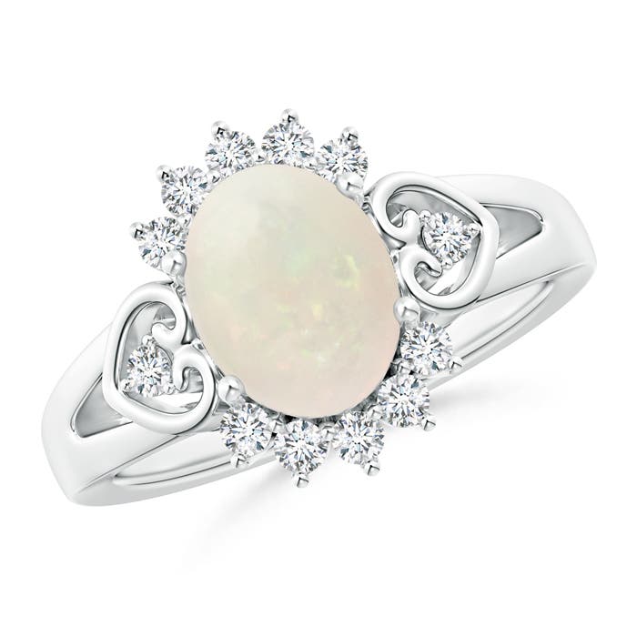 A - Opal / 1.4 CT / 14 KT White Gold