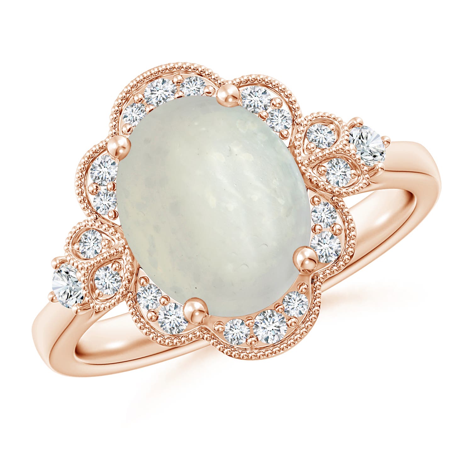 A - Moonstone / 2.73 CT / 14 KT Rose Gold