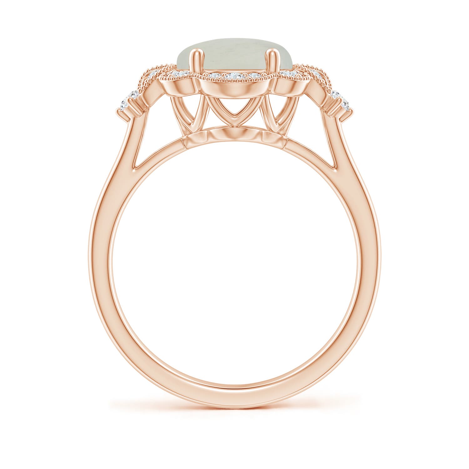 A - Moonstone / 2.73 CT / 14 KT Rose Gold