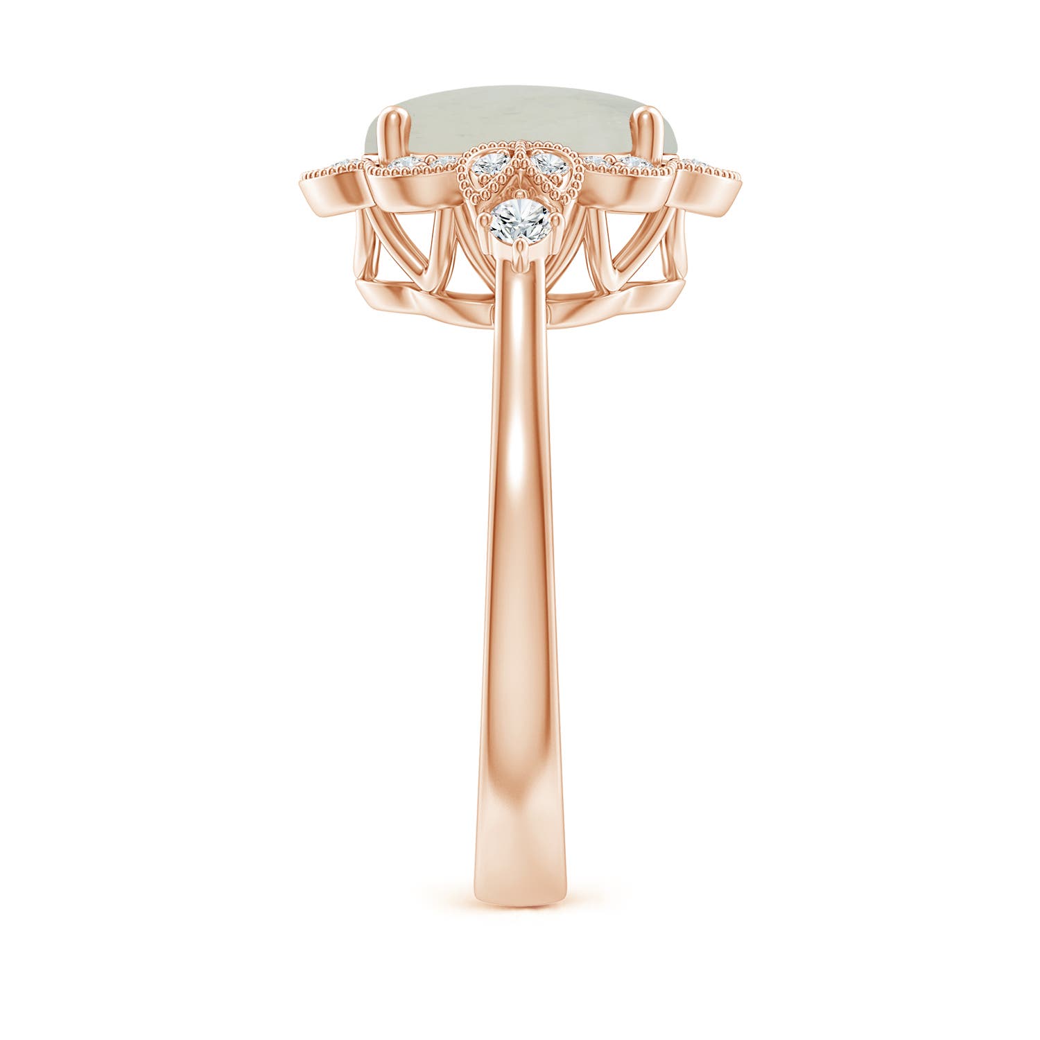 A - Moonstone / 2.73 CT / 14 KT Rose Gold