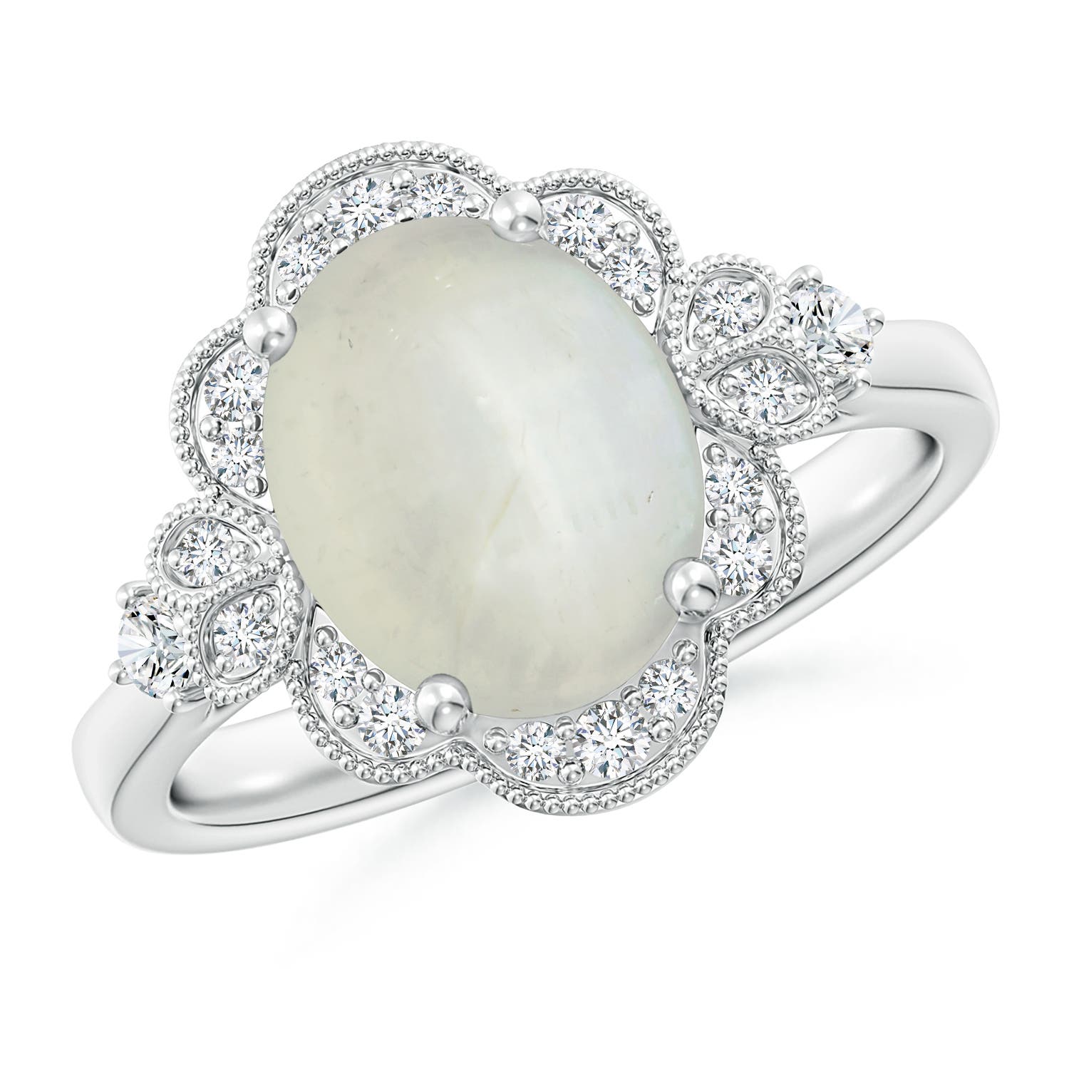 AA - Moonstone / 2.73 CT / 14 KT White Gold