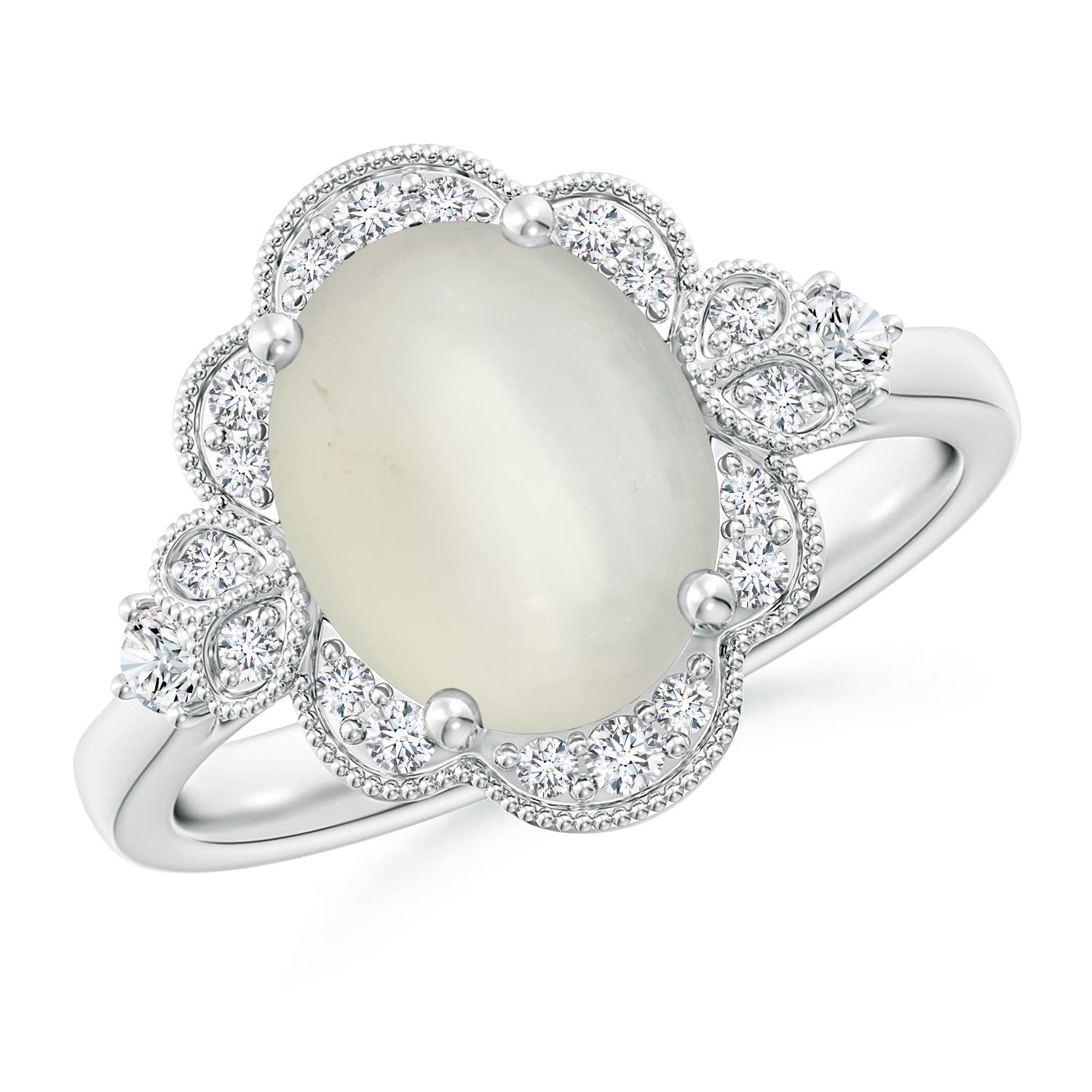 AAA - Moonstone / 2.73 CT / 14 KT White Gold