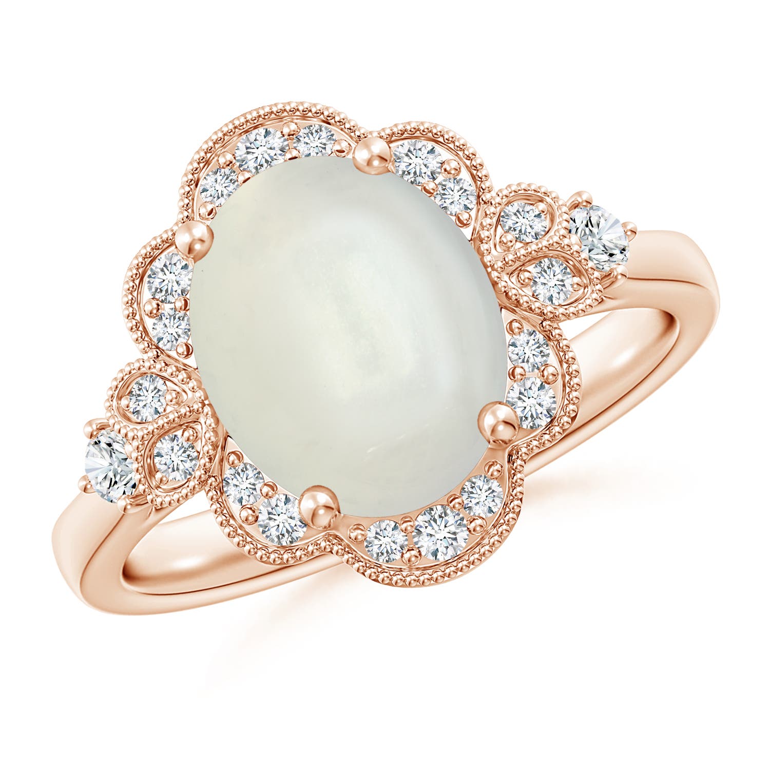 AAAA - Moonstone / 2.73 CT / 14 KT Rose Gold