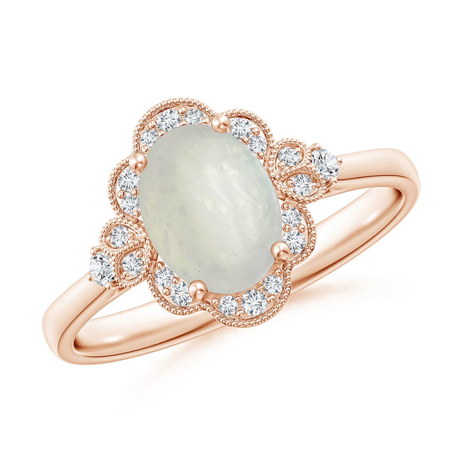 A - Moonstone / 1.24 CT / 14 KT Rose Gold