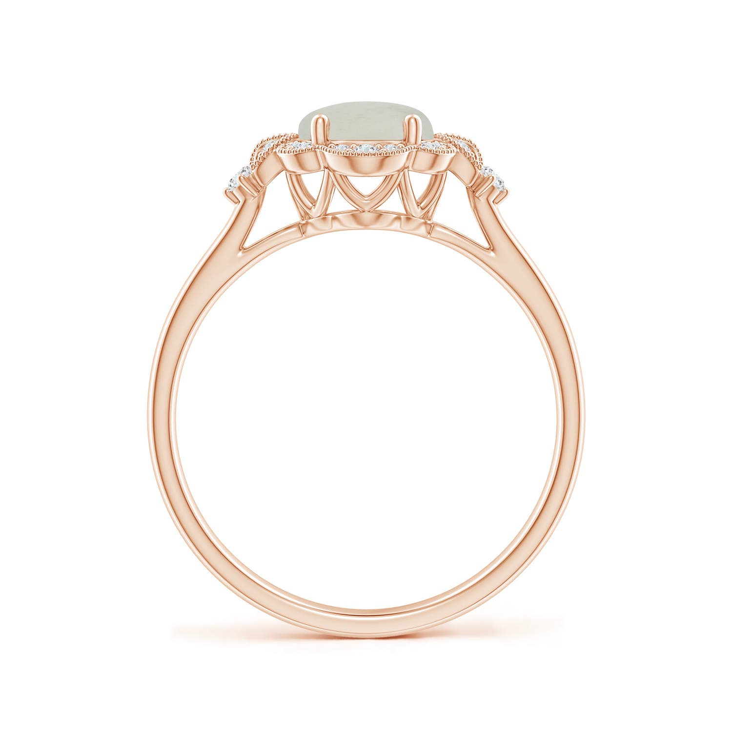 A - Moonstone / 1.24 CT / 14 KT Rose Gold