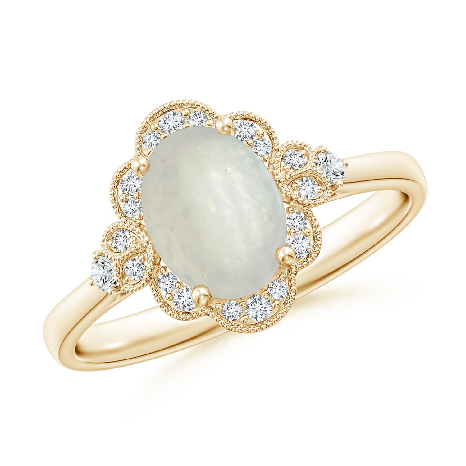 A - Moonstone / 1.24 CT / 14 KT Yellow Gold