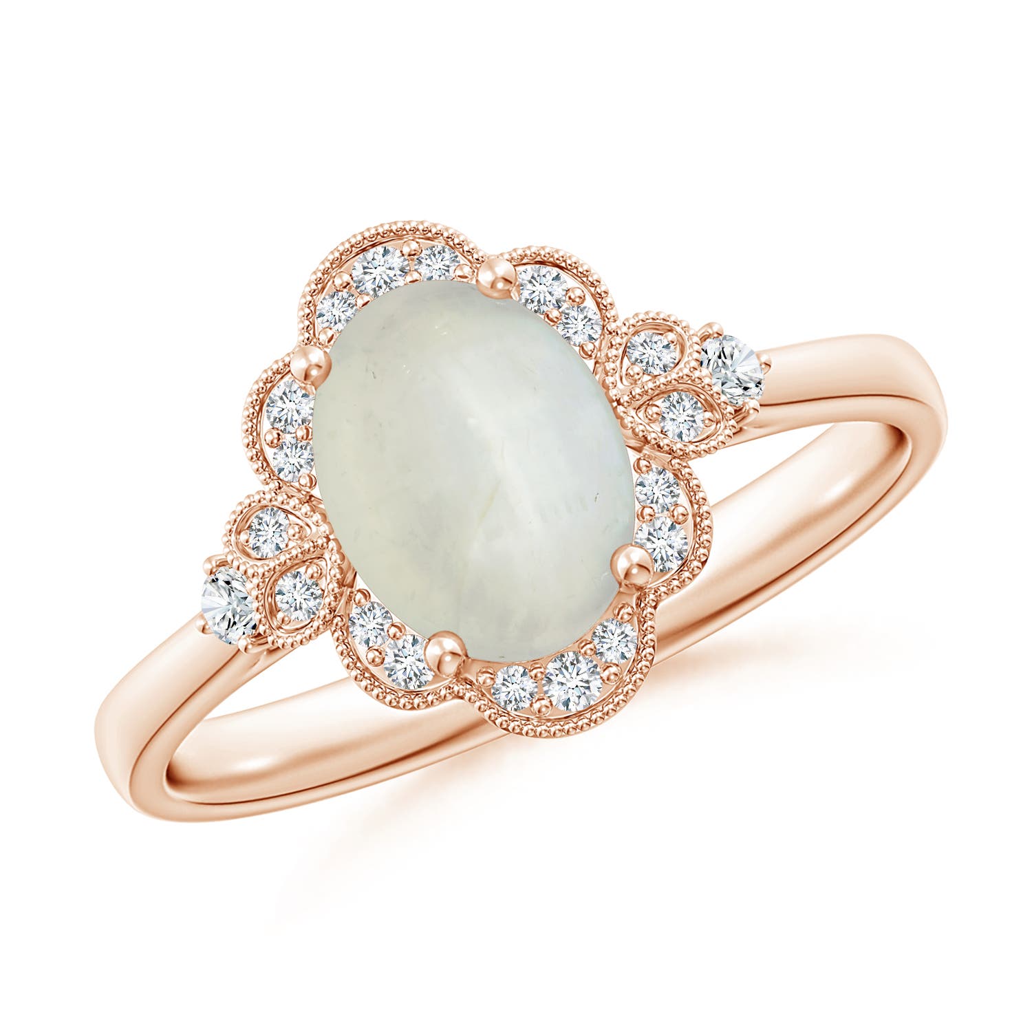 AA - Moonstone / 1.24 CT / 14 KT Rose Gold