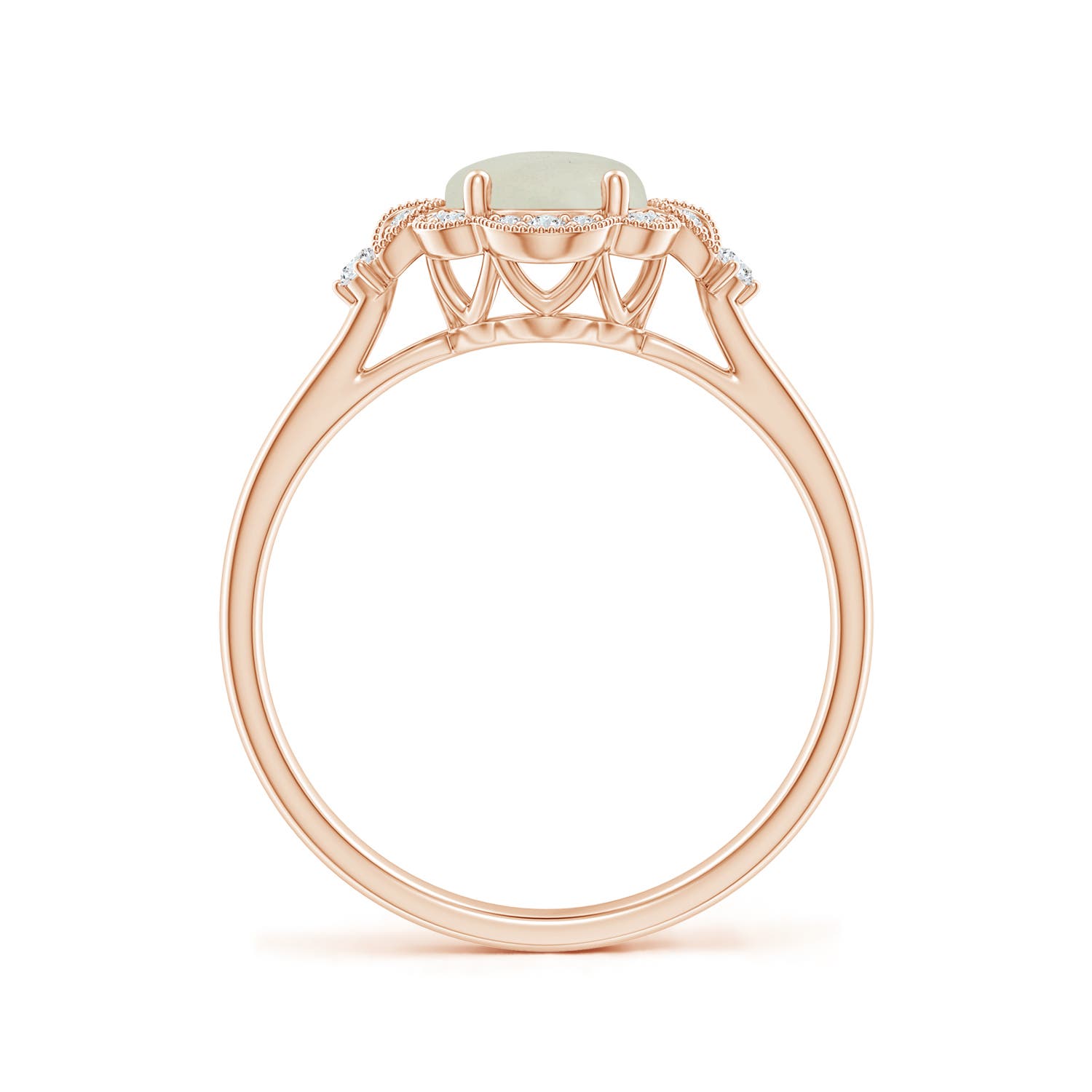 AA - Moonstone / 1.24 CT / 14 KT Rose Gold