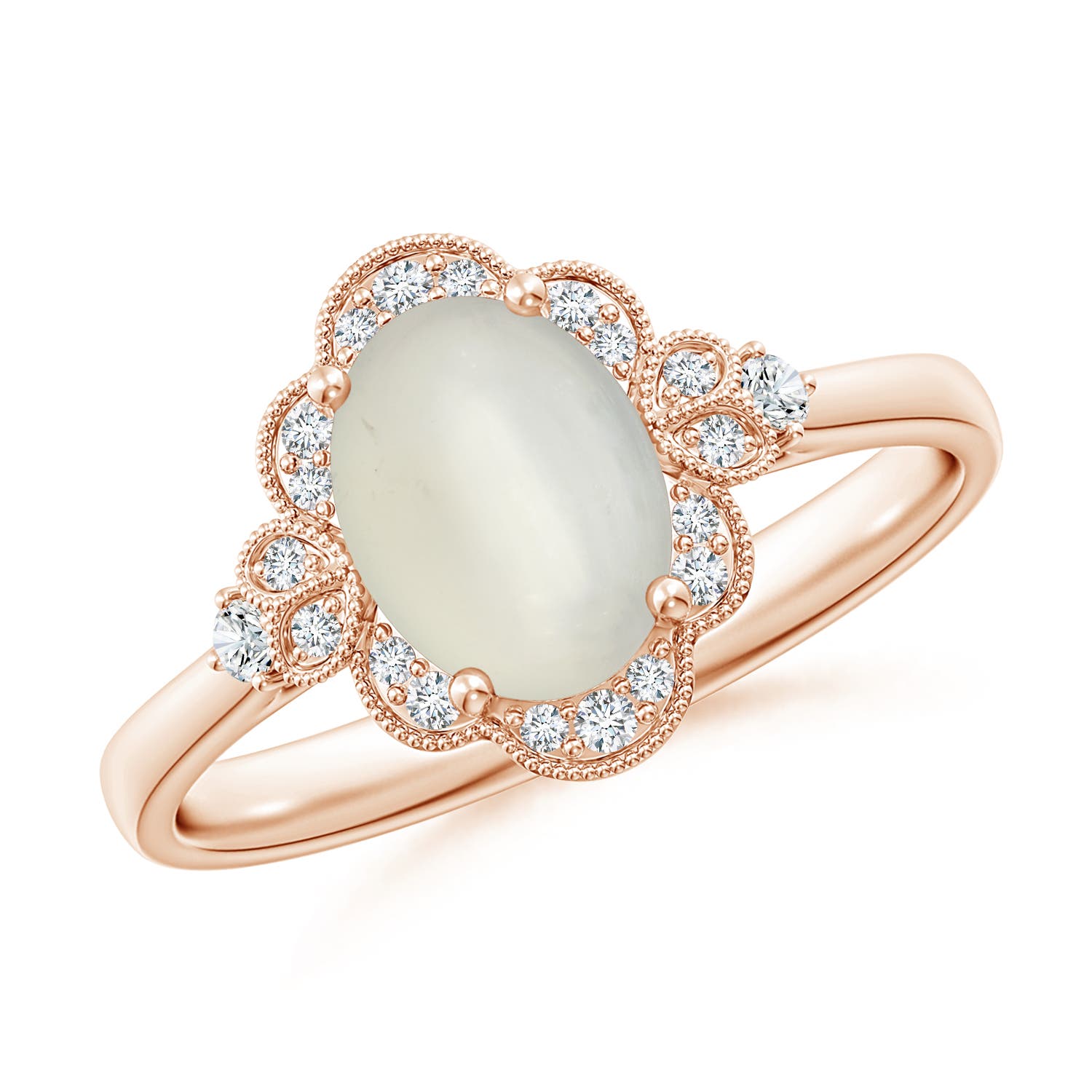 AAA - Moonstone / 1.24 CT / 14 KT Rose Gold