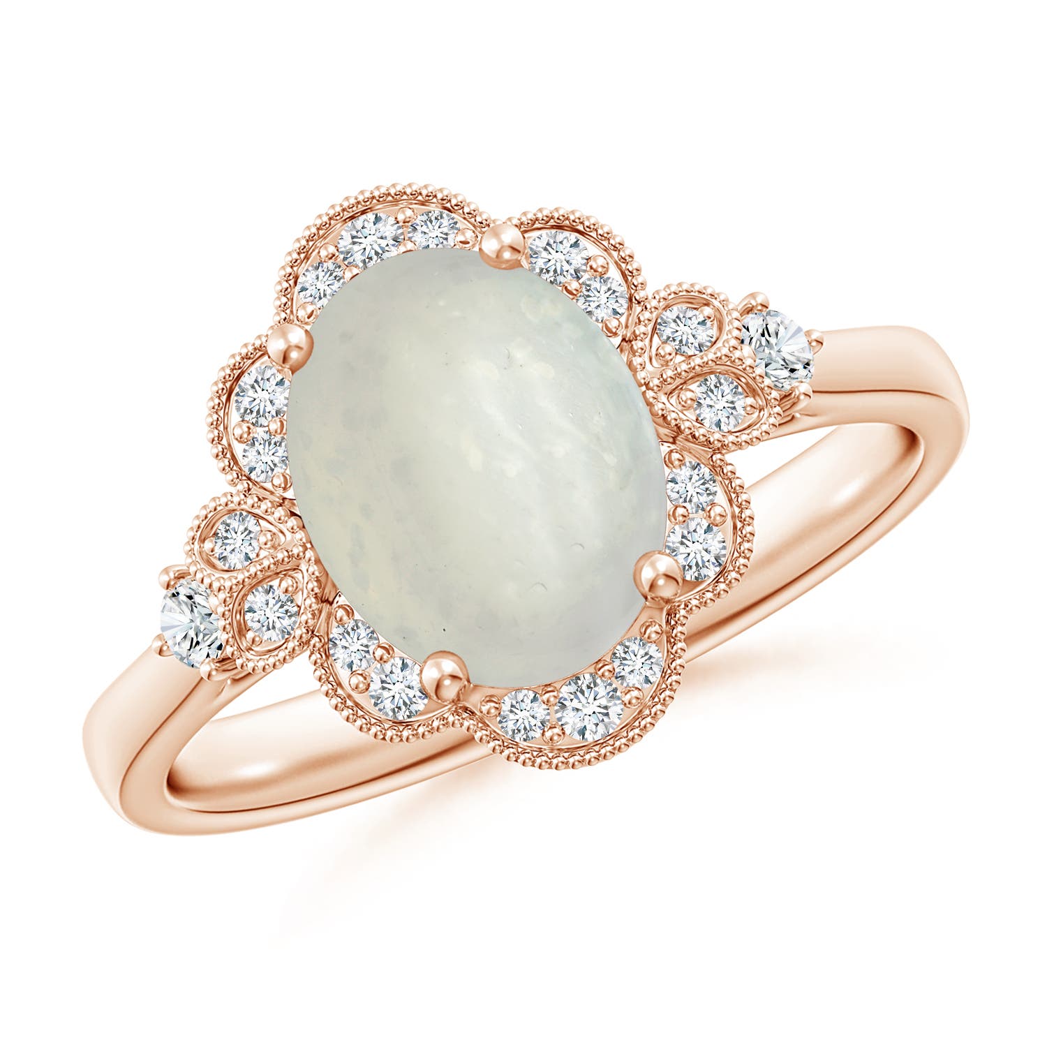 A - Moonstone / 1.86 CT / 14 KT Rose Gold