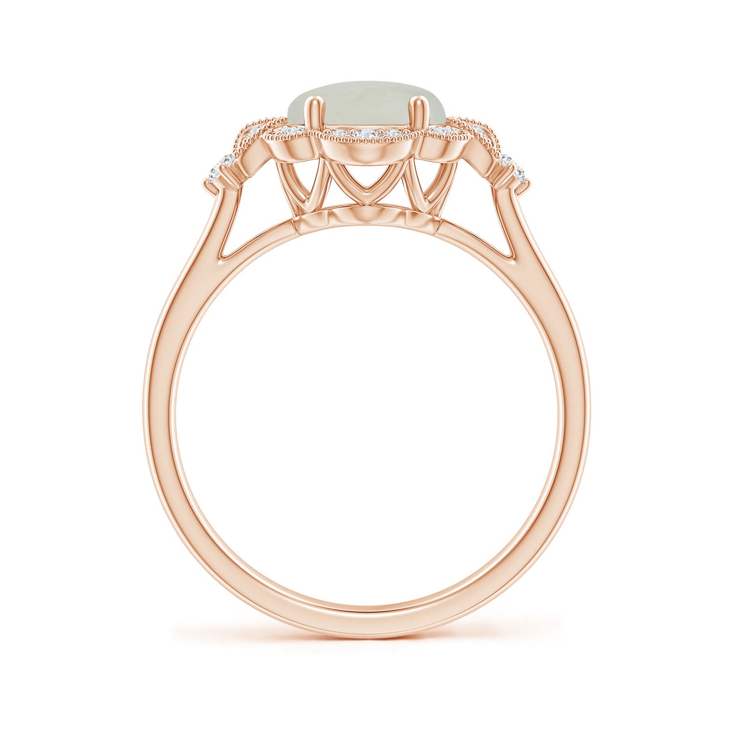 A - Moonstone / 1.86 CT / 14 KT Rose Gold