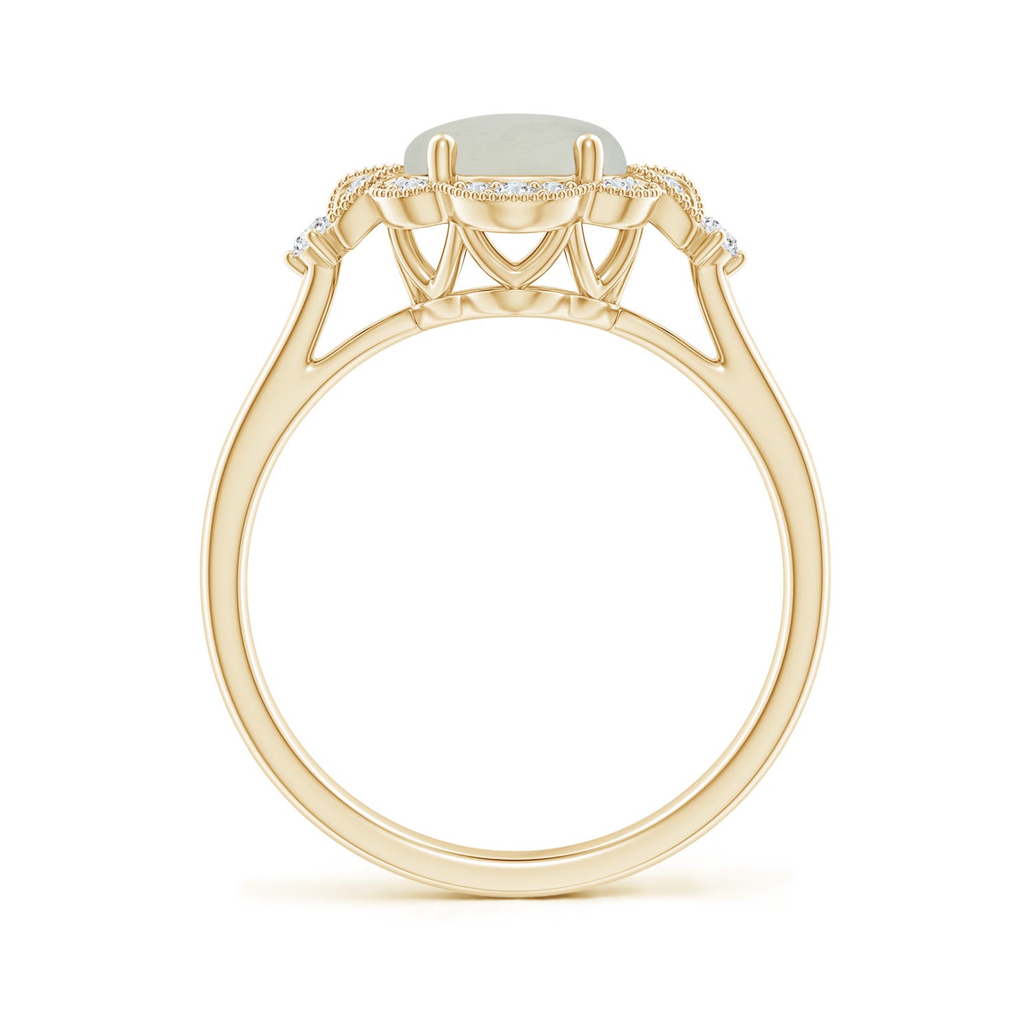 A - Moonstone / 1.86 CT / 14 KT Yellow Gold