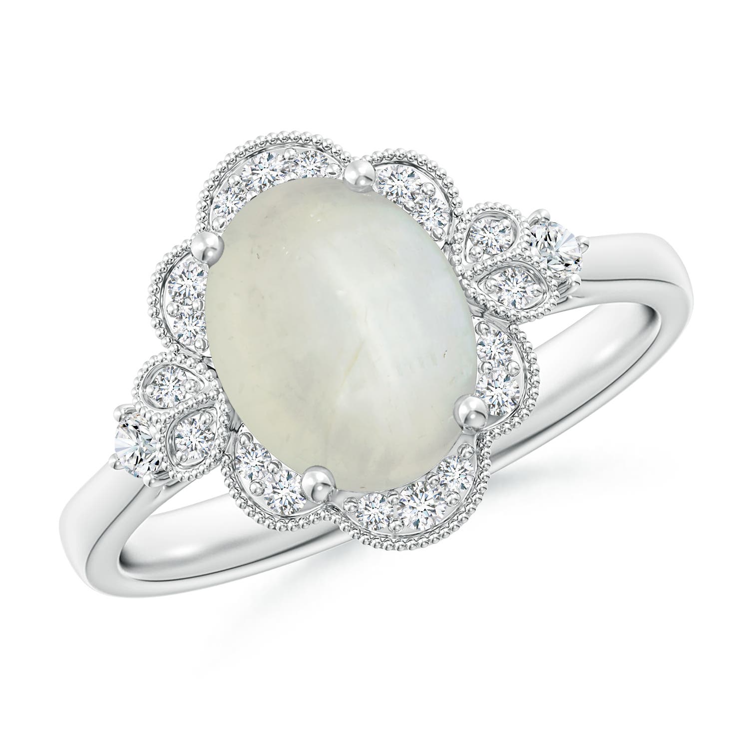 AA - Moonstone / 1.86 CT / 14 KT White Gold