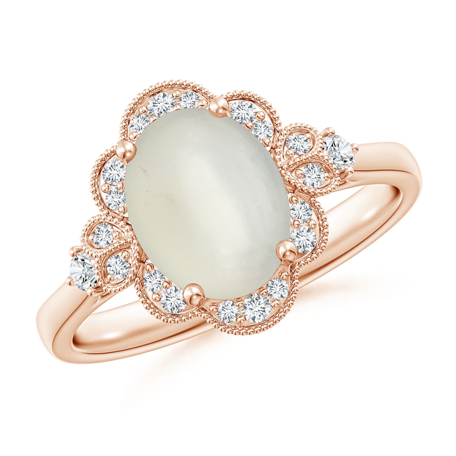 AAA - Moonstone / 1.86 CT / 14 KT Rose Gold