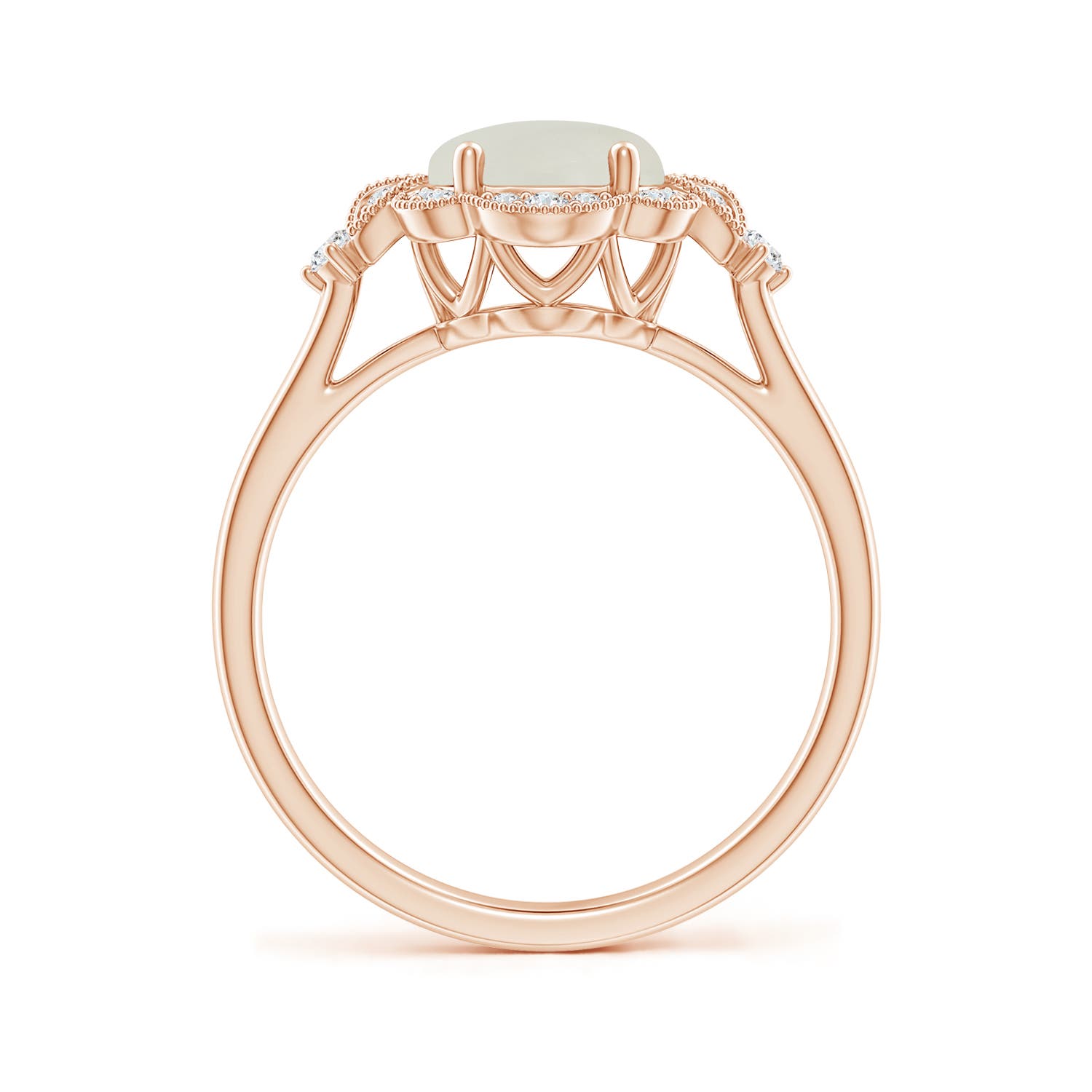 AAAA - Moonstone / 1.86 CT / 14 KT Rose Gold