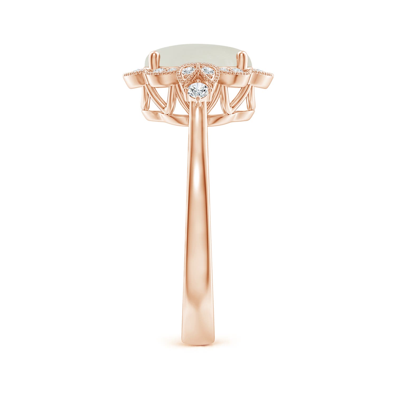 AAAA - Moonstone / 1.86 CT / 14 KT Rose Gold