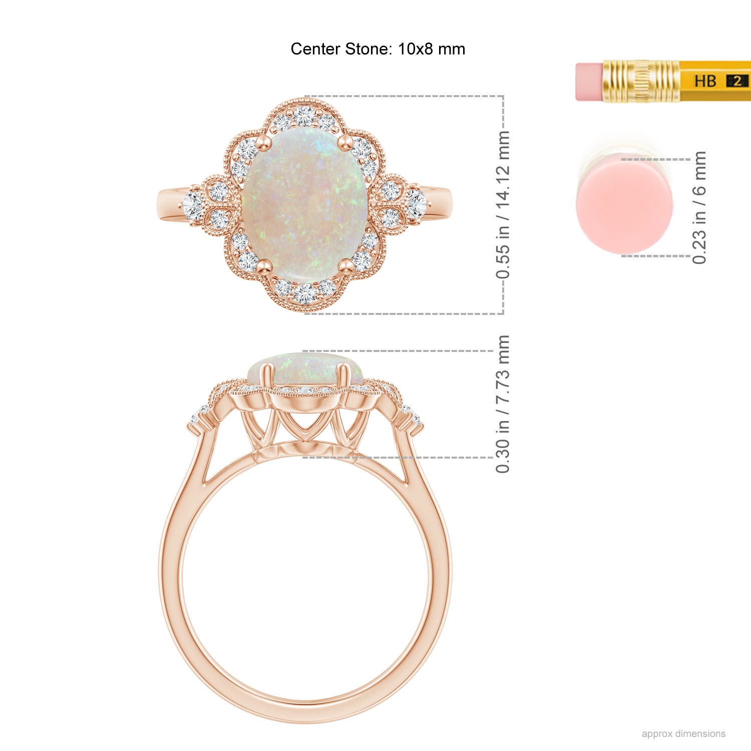 AA - Opal / 1.68 CT / 14 KT Rose Gold