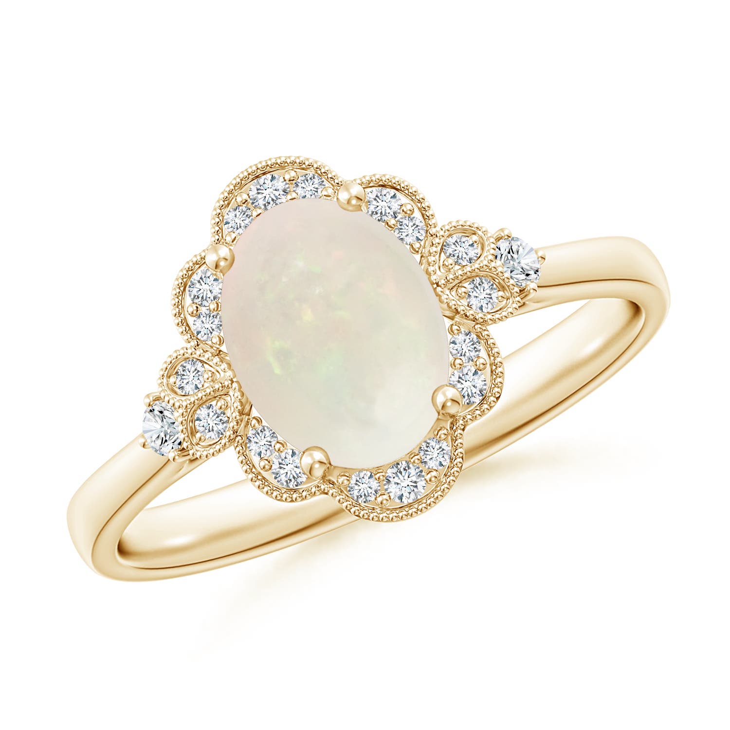 A - Opal / 0.94 CT / 14 KT Yellow Gold