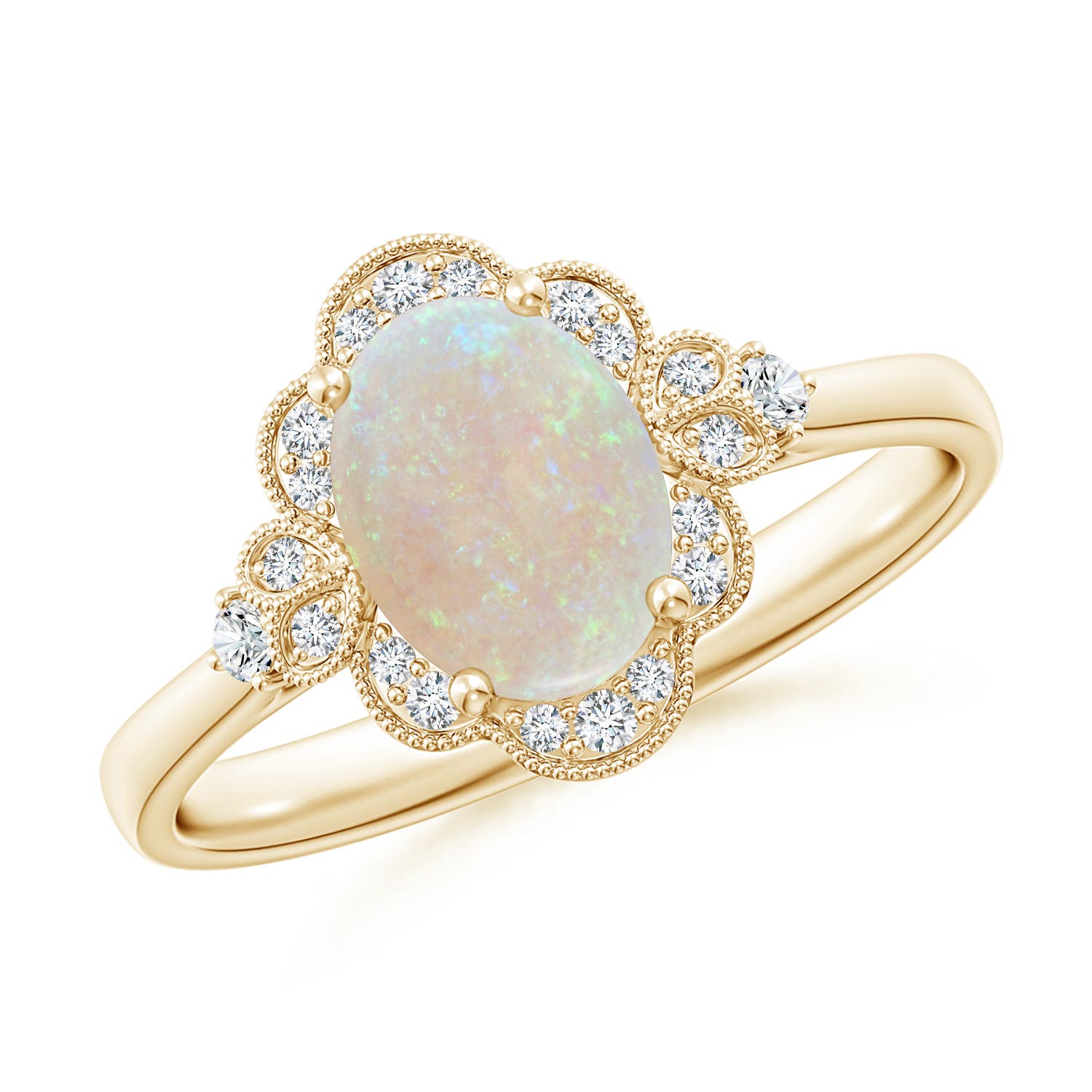 AA - Opal / 0.94 CT / 14 KT Yellow Gold