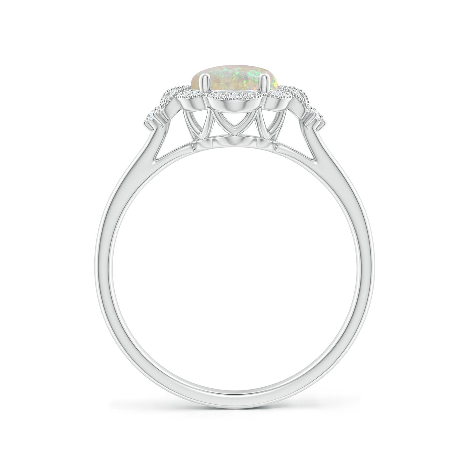 AAA - Opal / 0.94 CT / 14 KT White Gold