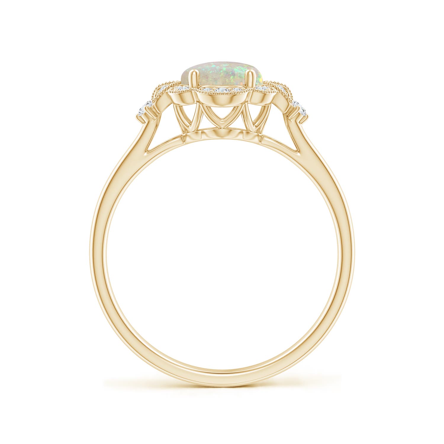 AAA - Opal / 0.94 CT / 14 KT Yellow Gold