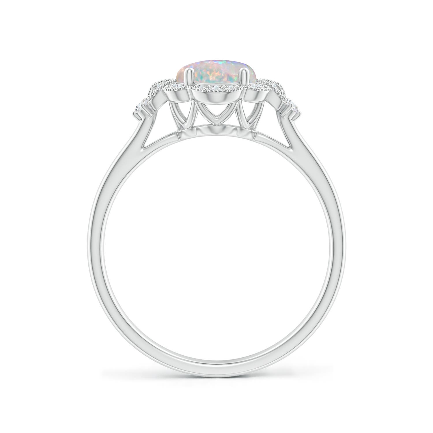 AAAA - Opal / 0.94 CT / 14 KT White Gold