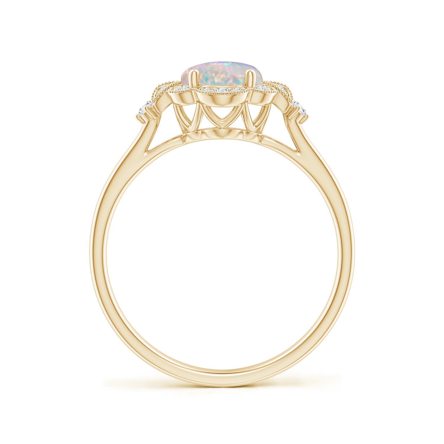 AAAA - Opal / 0.94 CT / 14 KT Yellow Gold