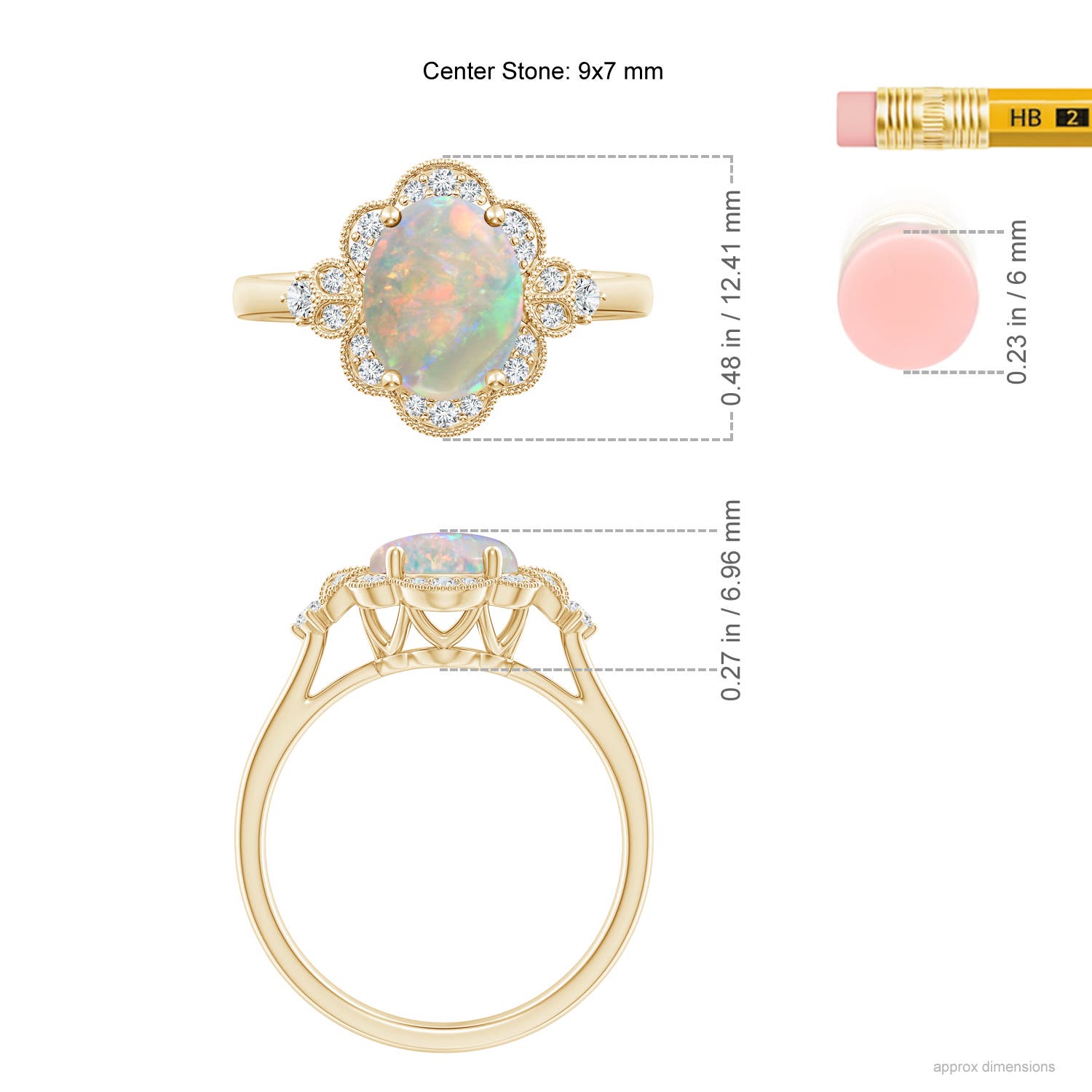 AAAA - Opal / 1.26 CT / 14 KT Yellow Gold