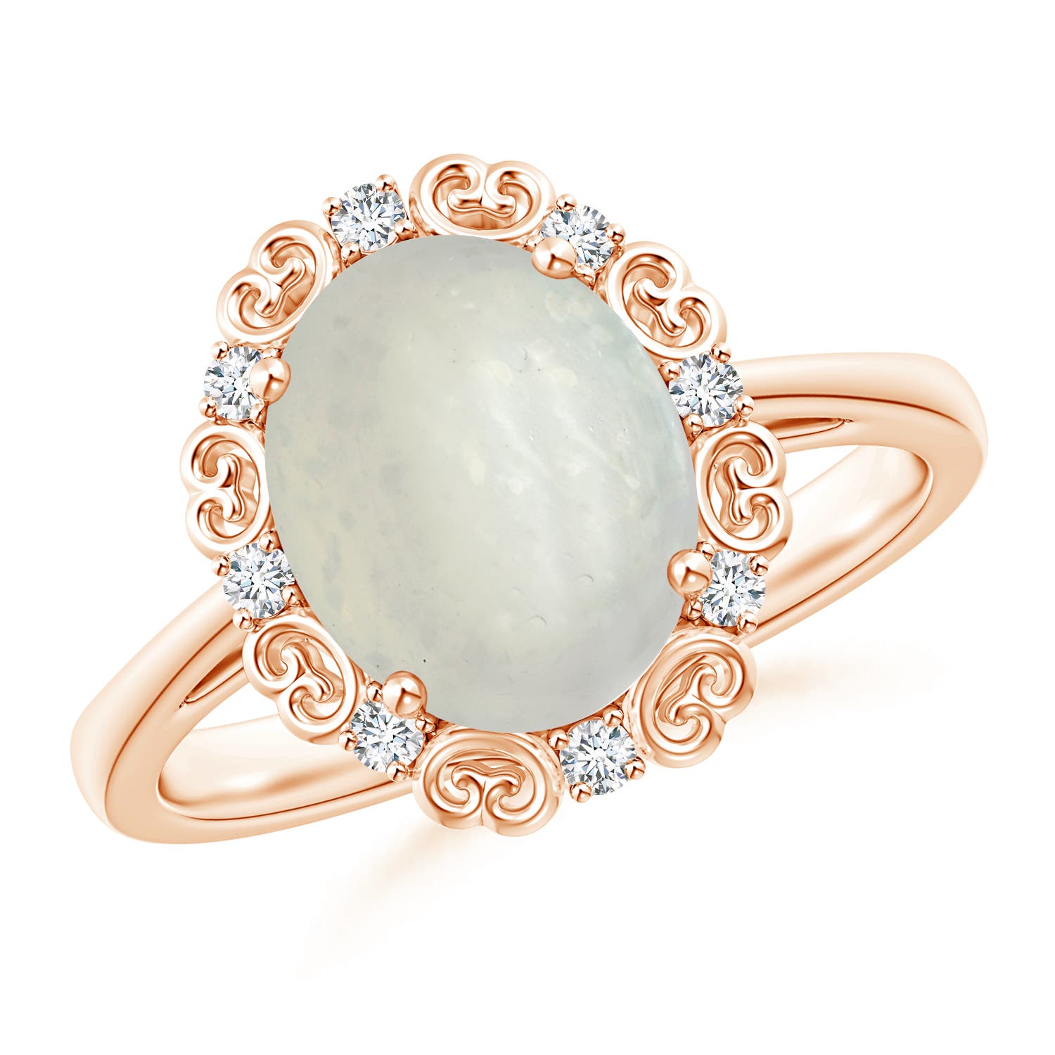 A - Moonstone / 2.61 CT / 14 KT Rose Gold