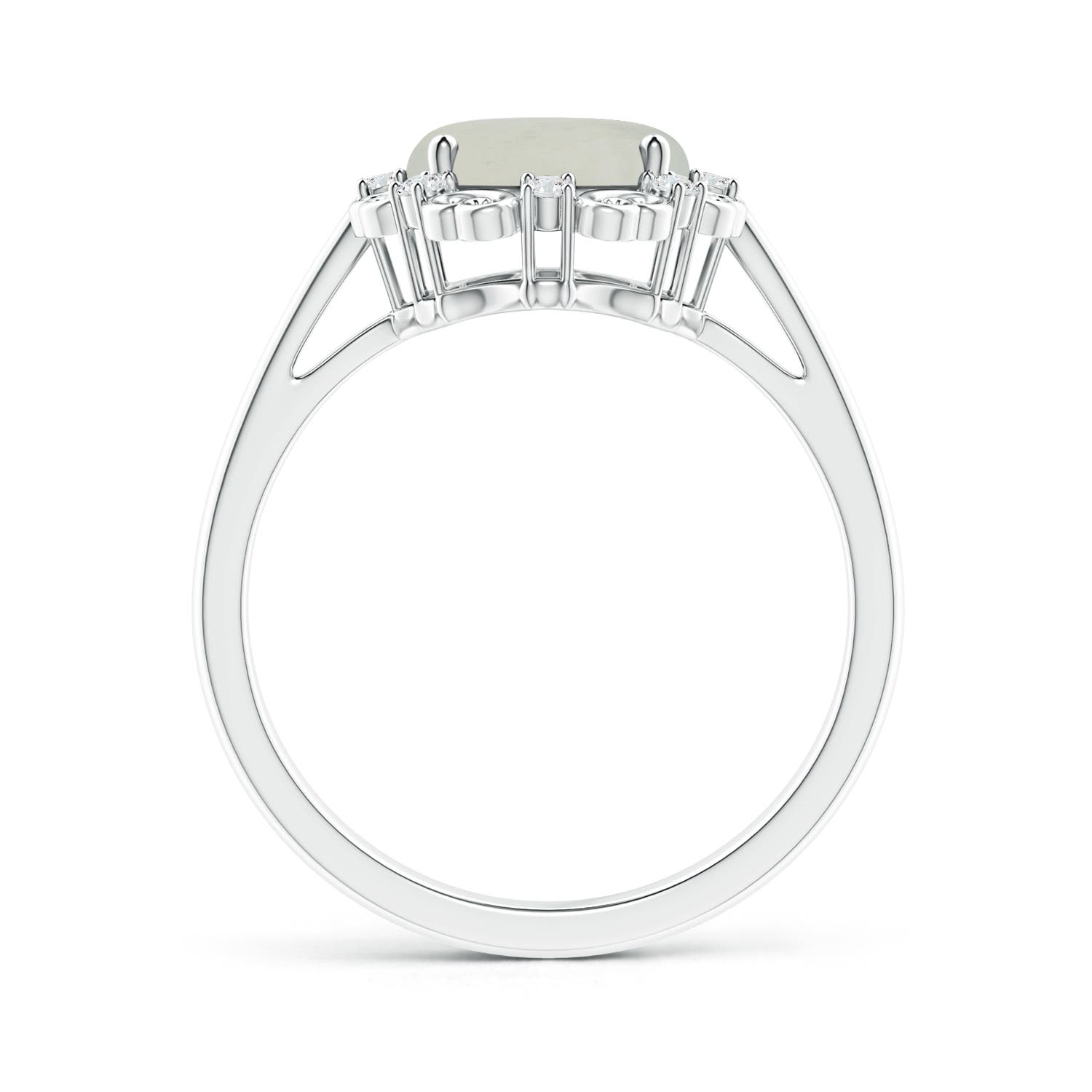 A - Moonstone / 2.61 CT / 14 KT White Gold