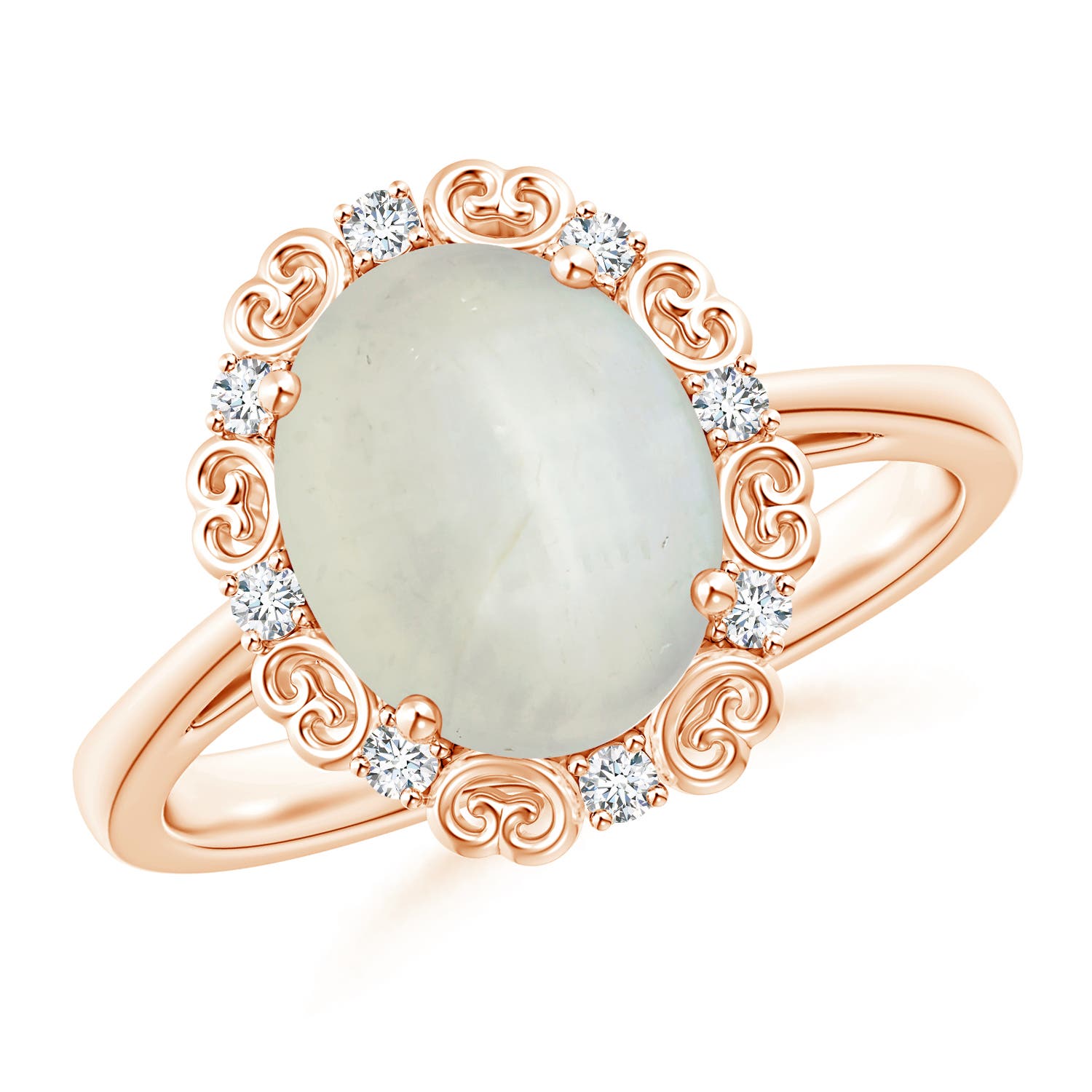 AA - Moonstone / 2.61 CT / 14 KT Rose Gold