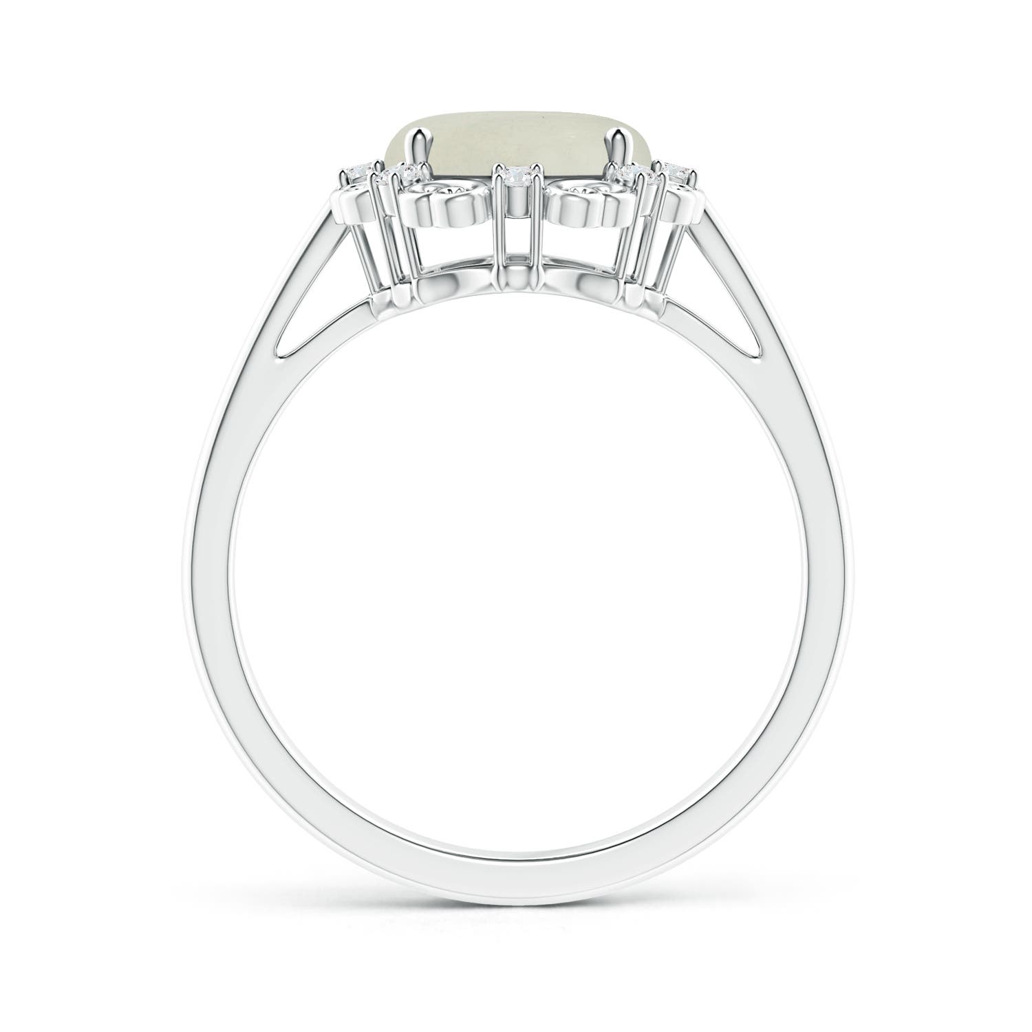 AA - Moonstone / 2.61 CT / 14 KT White Gold