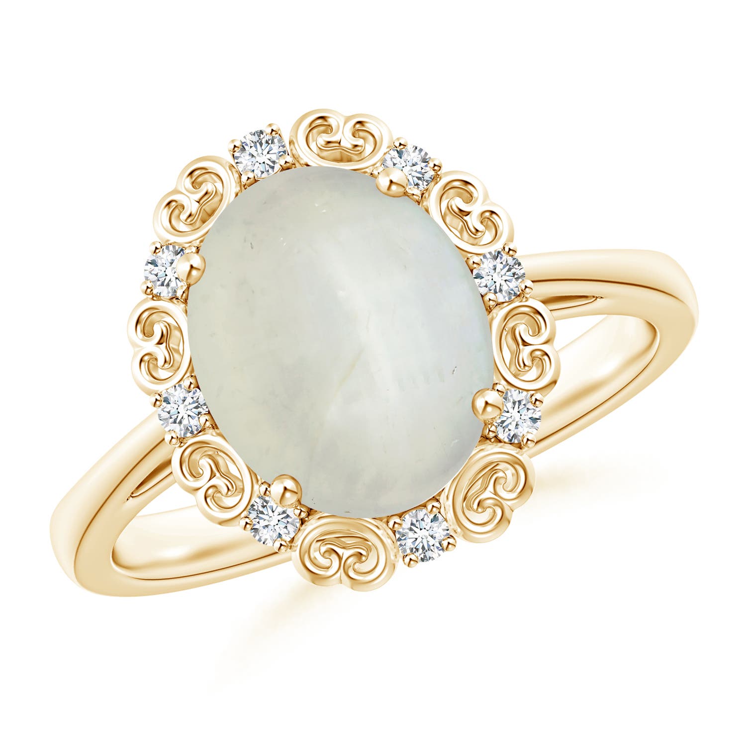 AA - Moonstone / 2.61 CT / 14 KT Yellow Gold