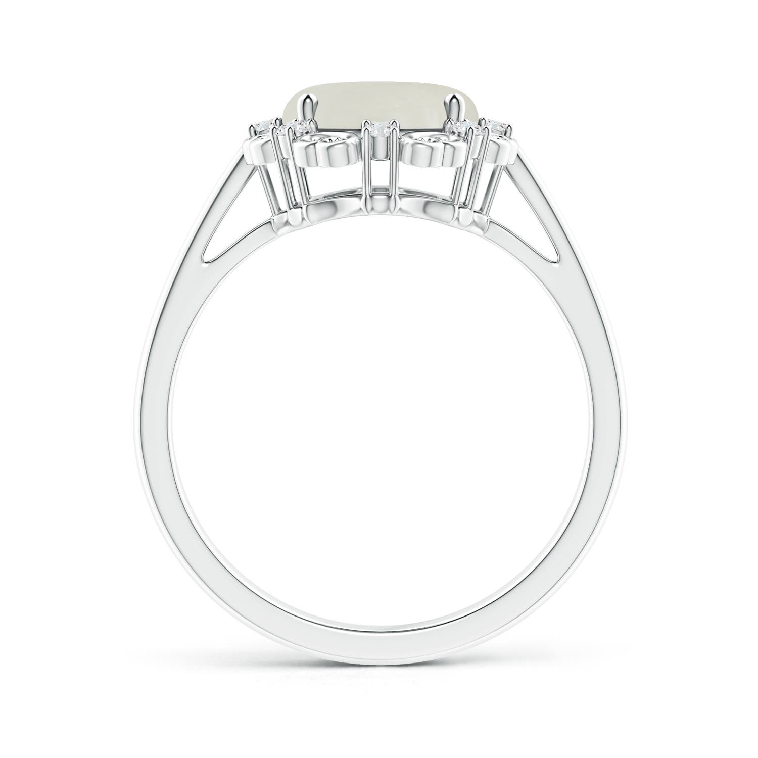 AAAA - Moonstone / 2.61 CT / 14 KT White Gold