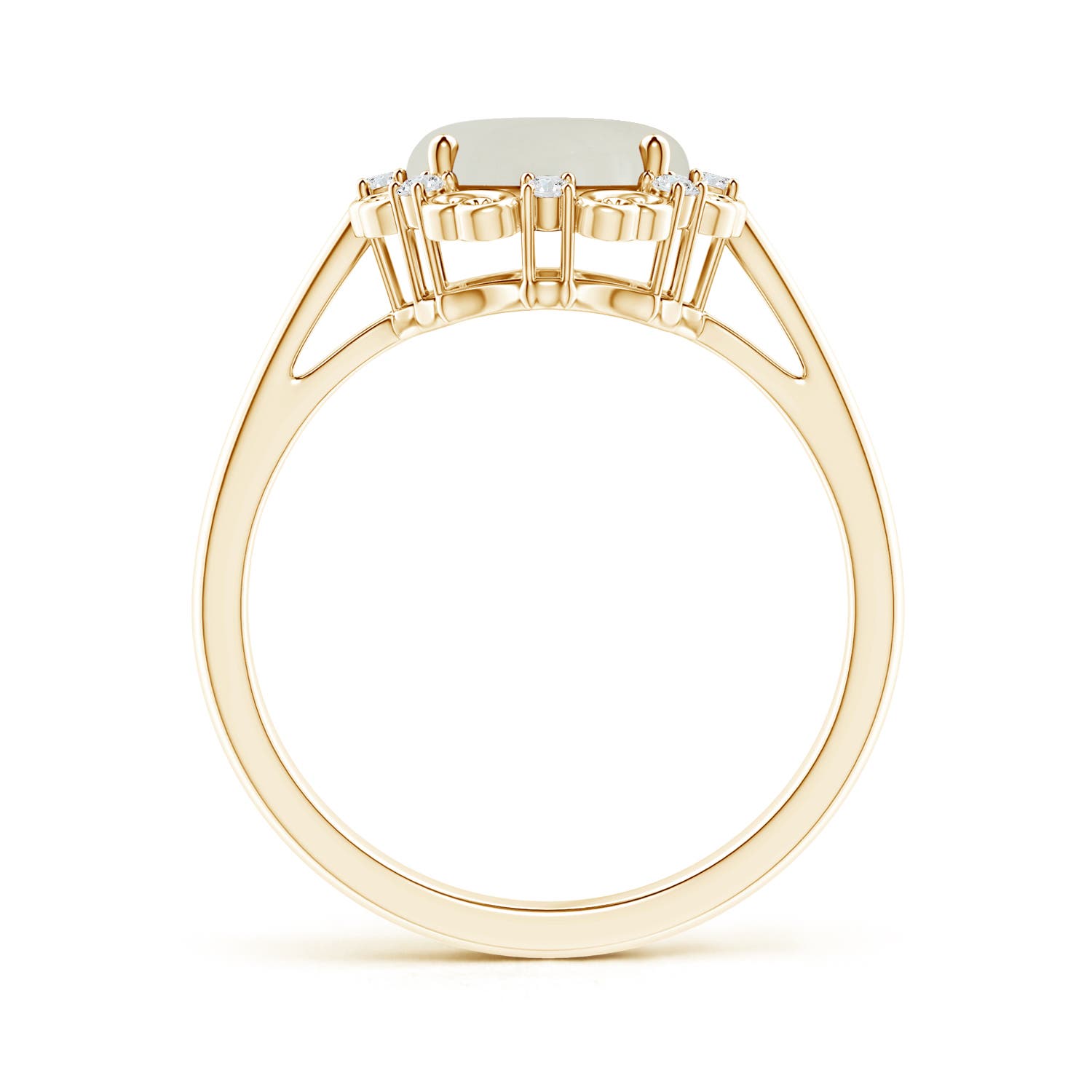 AAAA - Moonstone / 2.61 CT / 14 KT Yellow Gold