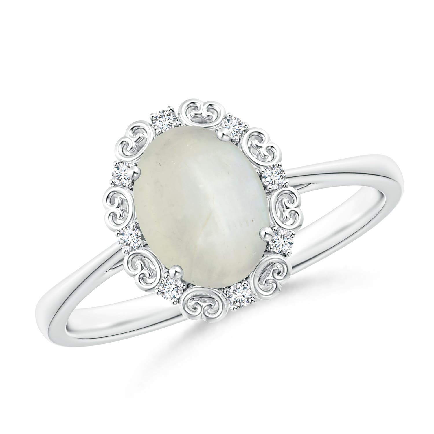 AA - Moonstone / 1.16 CT / 14 KT White Gold