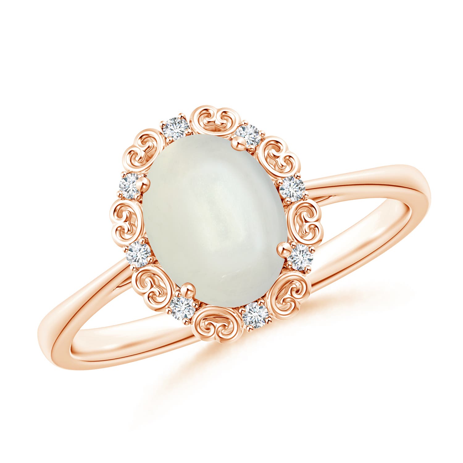 AAAA - Moonstone / 1.16 CT / 14 KT Rose Gold