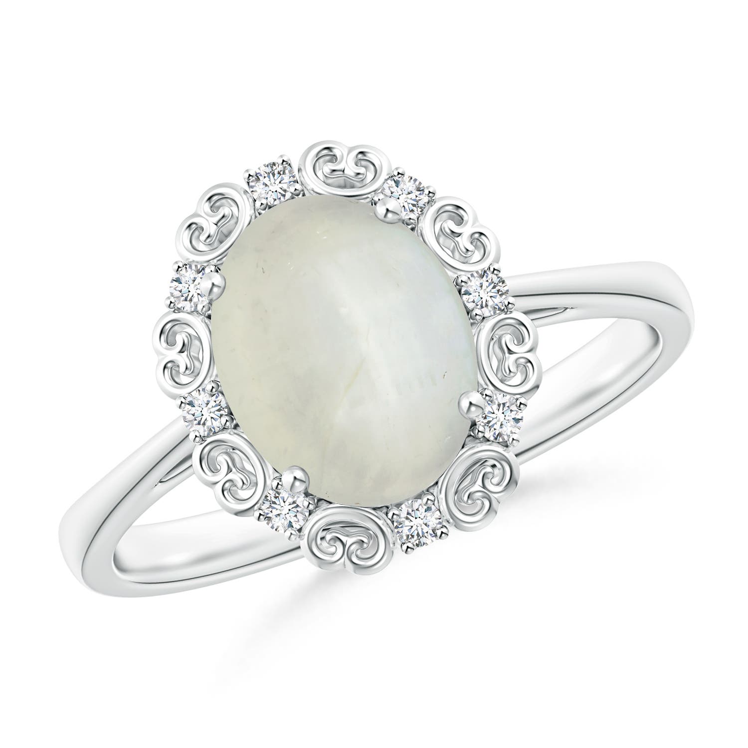 AA - Moonstone / 1.78 CT / 14 KT White Gold