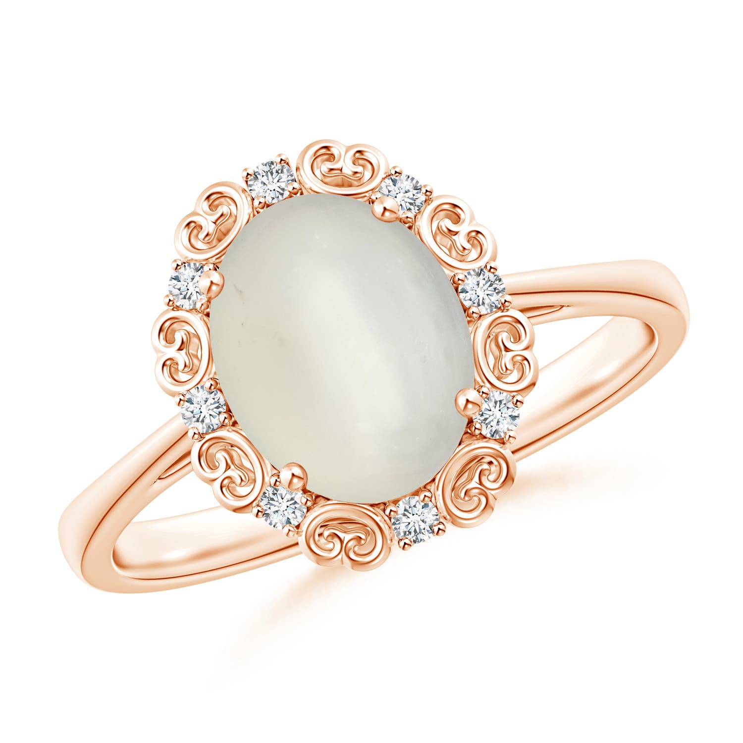 AAA - Moonstone / 1.78 CT / 14 KT Rose Gold